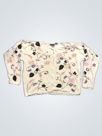 Paul Harris Design Bestickter Floral-Cardigan