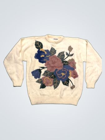 Alfred Dunner Damen Floral Strickpullover