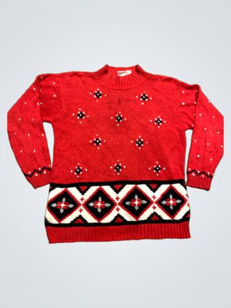 Laura Gayle Petite Roter Strickpullover