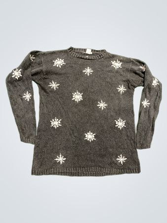 Kelly Scott Damen Schneeflockenpullover