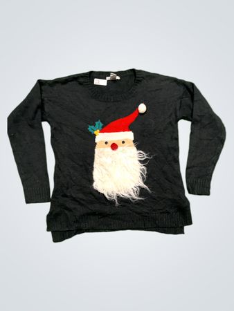 Schwarzer Weihnachtsmann Weihnachtspullover