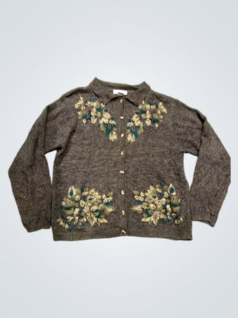 Dressbarn gestickter Strick-Cardigan