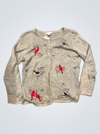 Christopher & Banks Damen-Cardigan mit Vogelstickerei