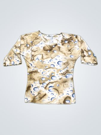 Zoé Paris Damen Bubble Print 3/4-Ärmel Top