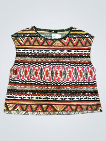 Mim ärmelloses Top mit Tribal-Print