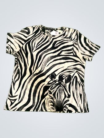 FAN-FAN PARIS Zebra Print T-Shirt