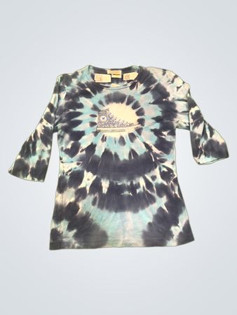 Zitronen-Tie-Dye-T-Shirt mit Sneaker-Grafik