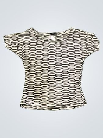 Norah Schwarz-Weiße Gestreifte T-Shirt