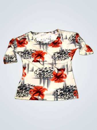 Fudayu Women's M/L Floral Print Top