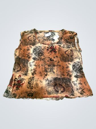 Ärmelloses Top mit Blumen- und Paisley-Druck