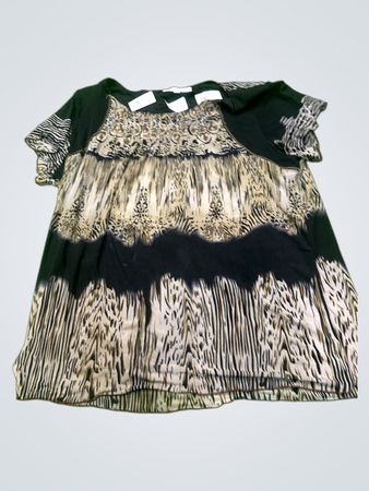 Maksim.z Paris Damen Tiermuster Kurzarmoberteil