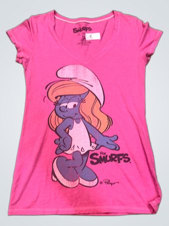 „Das Smurfs Pink T-Shirt mit Smurfette Grafik“