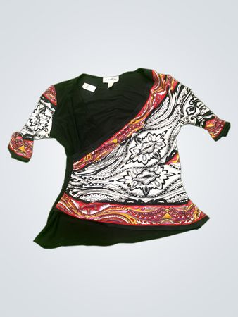 Joseph Ribkoff Asymmetrisches Drucktop