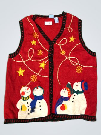 Holiday Editions Schneemann Applikationsweste