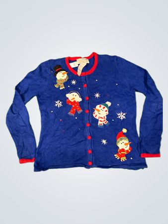 Tiara International Christmas Collection Schneemann Cardigan