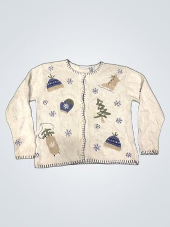 Croft & Barrow Damen Winter-Themen Cardigan