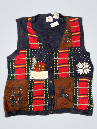 Nutcracker Patchwork Weihnachtsweste