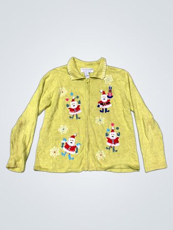 Tiara International Christmas Collection Zip-Up Sweater