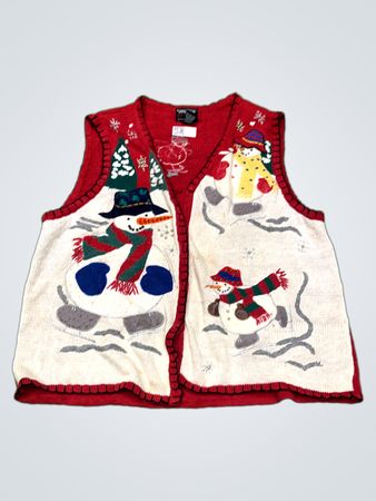 HO HO HO Schneemann Weihnachtsweste