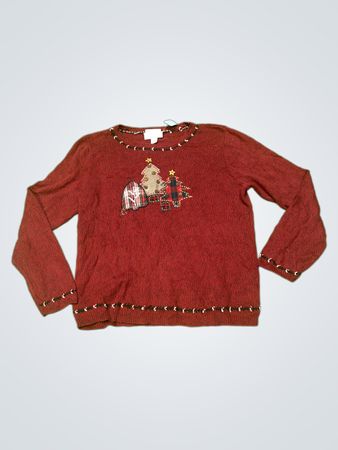 CJ Banks von Christopher & Banks roter Weihnachtspullover