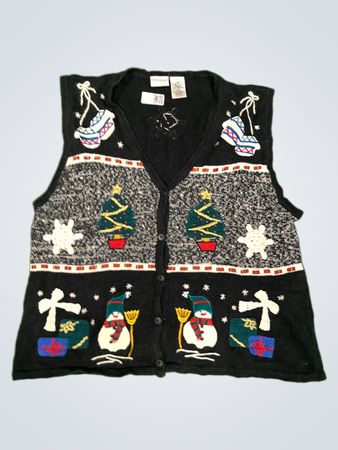 Debbie Brooks ärmelloser Weihnachts-Pullover-Westen