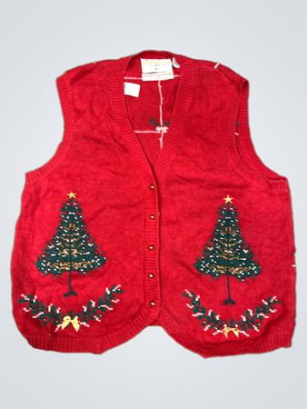 Marisa Christina Classics Die Weihnachtskollektion 1996 Rote Weihnachtsbaum-Weste