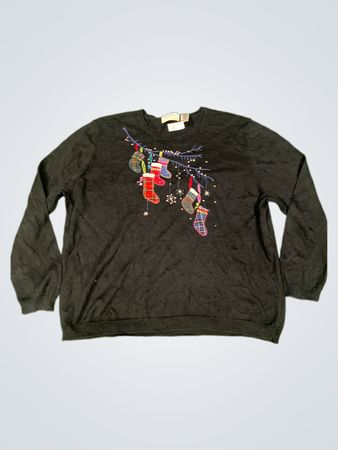 Alfred Dunner Woman Weihnachtsstrumpf Pullover