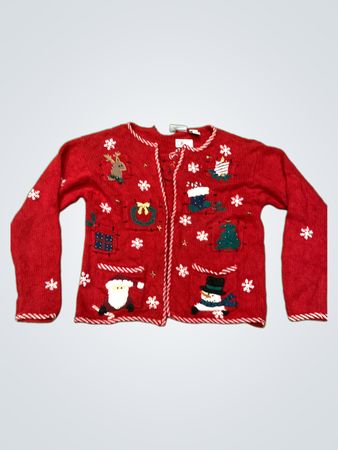 Croft & Barrow Roter Weihnachtspullover