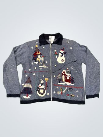 B.D. Design Damen Weihnachtspullover