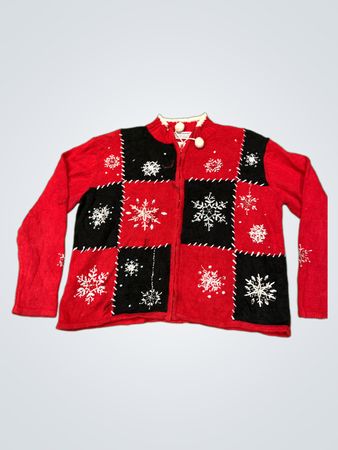 Tiara International Weihnachtskollektion 2004 Schneeflocken-Pullover