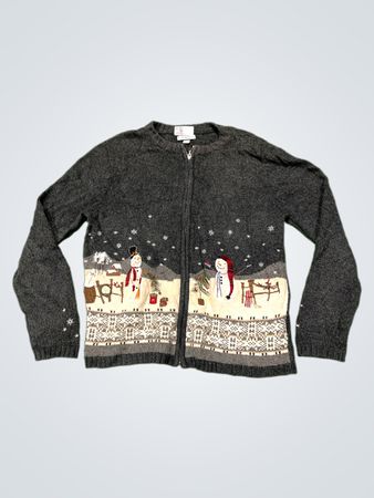 Maglione di Natale con pupazzo di neve da donna Croft & Barrow