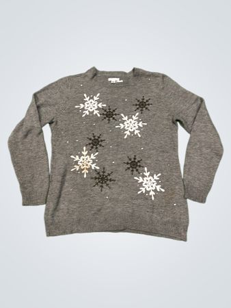 Croft & Barrow Damen Schneeflockenpullover