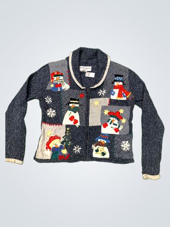 Star Blue Originals STUDIO Damen Schneemann Weihnachts-Pullover