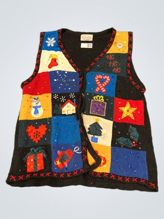 Basic Editions Holiday Ugly Christmas Sweater Vest