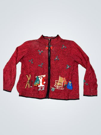 Mercer Street Studio Roter Weihnachtspullover