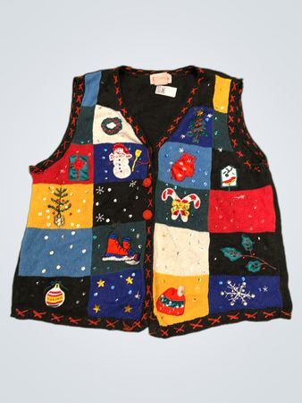Basic Editions Holiday Ugly Christmas Sweater Vest