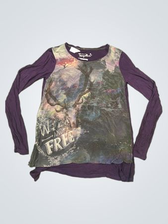 Frogbox "W AND FREE" grafischer Aufdruck Langarm-T-Shirt