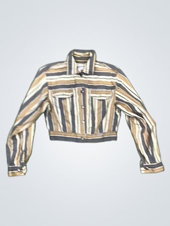 Mexx International gestreifte kurze Jeansjacke