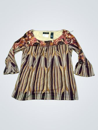 axcess a liz claiborne company langärmeliges bedrucktes Oberteil