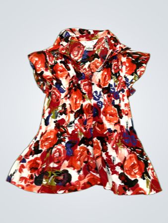 ALLISON TAYLOR PETITE Damen Rote Bluse mit Blumenmuster
