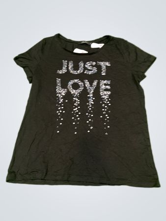 After Hours "JUST LOVE" Pailletten-T-Shirt