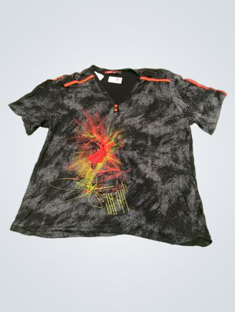 Kakie Paris schwarzes T‑Shirt mit Grafikaufdruck