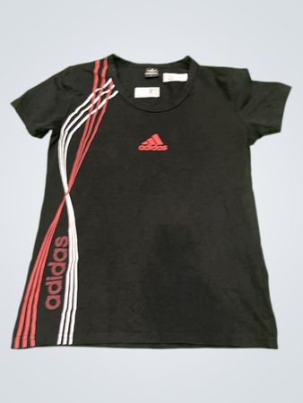 Adidas schwarzes Kurzarm-T-Shirt
