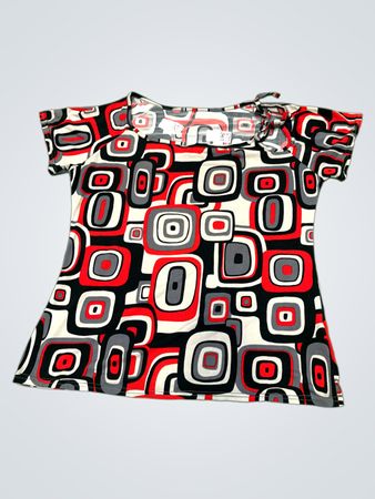 Damen Tunika mit abstraktem Druck
