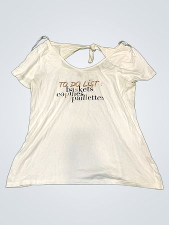 Cache Cache White Graphic T-Shirt