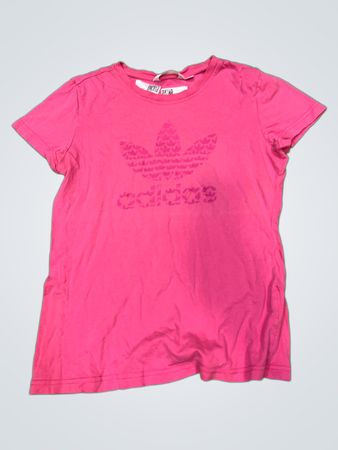 Adidas Damenshirt mit rosafarbenem Logo