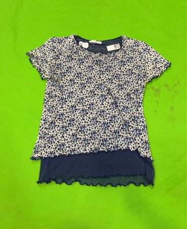 Gaia b Made in Italy Blue and White Floral Print Lagenoberteil