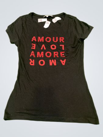 Morgan Black Grafik-T-Shirt