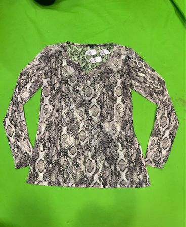 Comma Schlangenprint Langarmshirt