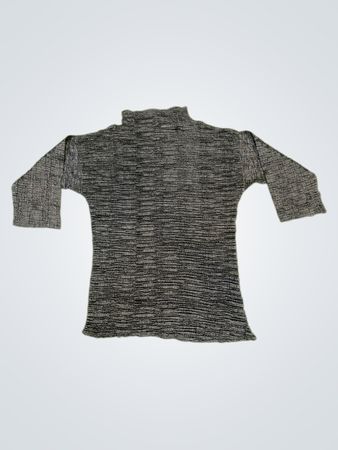 Olsen Collection graues Mock-Neck-Oberteil